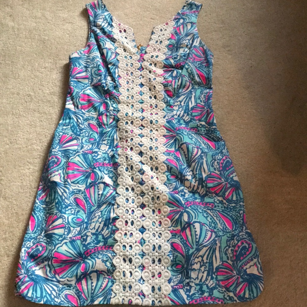 Lilly Pulitzer for Target Blue, Pink & White Sleeveless Midi Dress